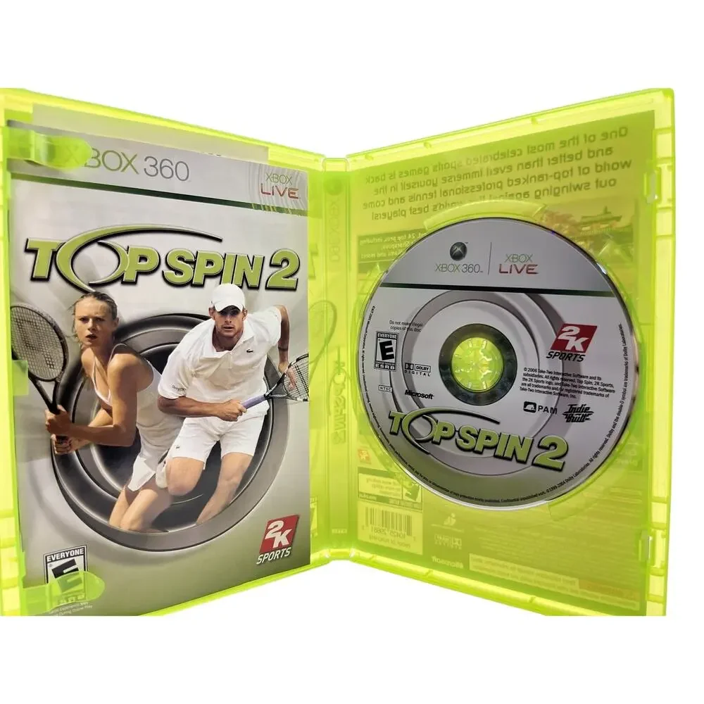 Top Spin 2 (Microsoft Xbox 360, 2006) CIB. Tested. w/ Manual